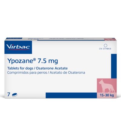 Ypozane 7,5mg 7 comprimidos 15-30kg| para hipertrofia en perros