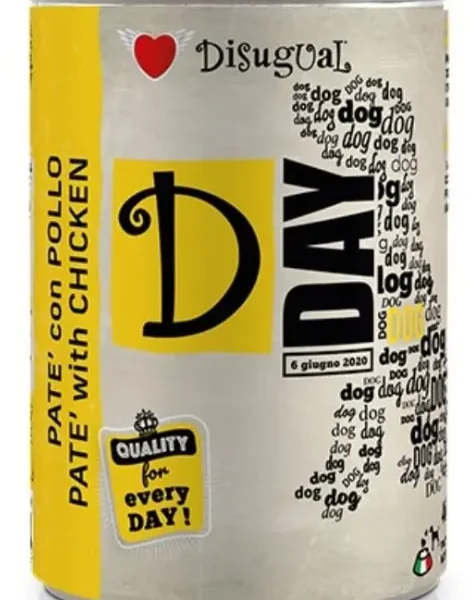 Disugual d-day: comida para perros de pollo 6x400g - nutrición premium