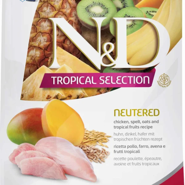 Farmina nd tropical selection para gatos esterilizados pollo 1.5kg - nutrición óptima