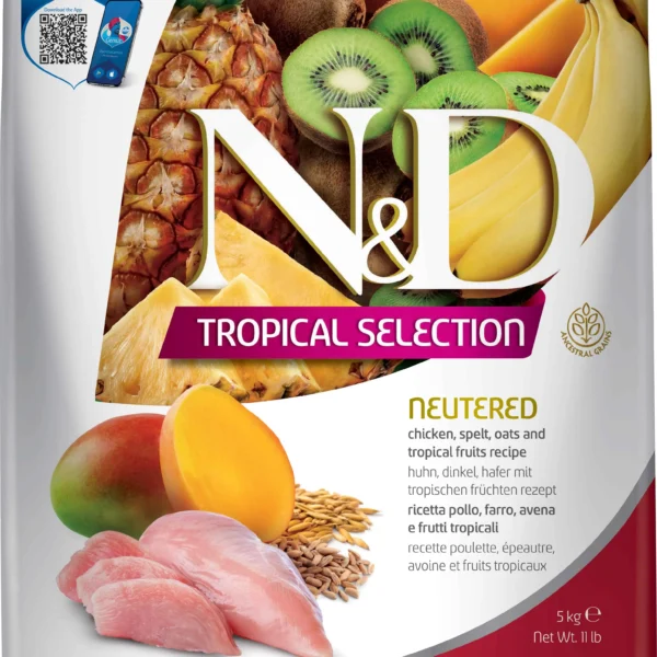 Farmina nd cat tropical selection neutered pollo 4.1kg: alimento premium para gatos esterilizados