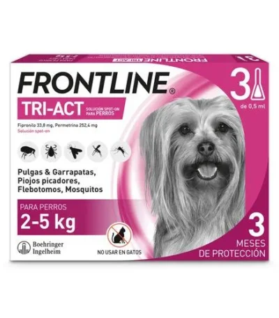 Frontline tri-act 2-5kg 3pip xs