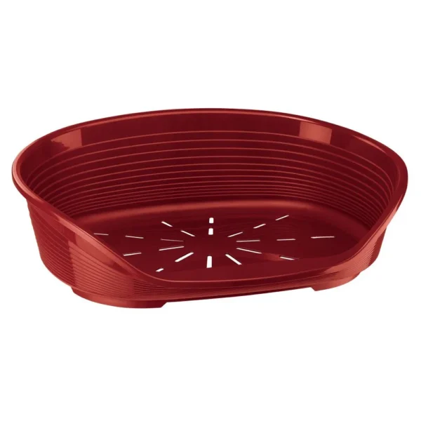 Ferplast cama plastico siesta perro gato deluxe 12 burdeos