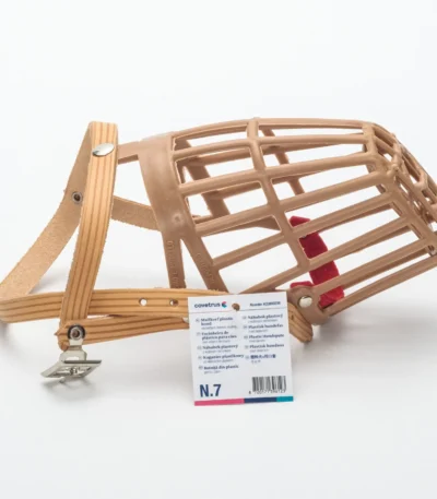 Bozal para perro con correa de cuero talla 7 covetrus