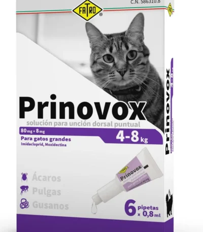 Prinovox gato 4-8kg 0,8ml 6pipetas