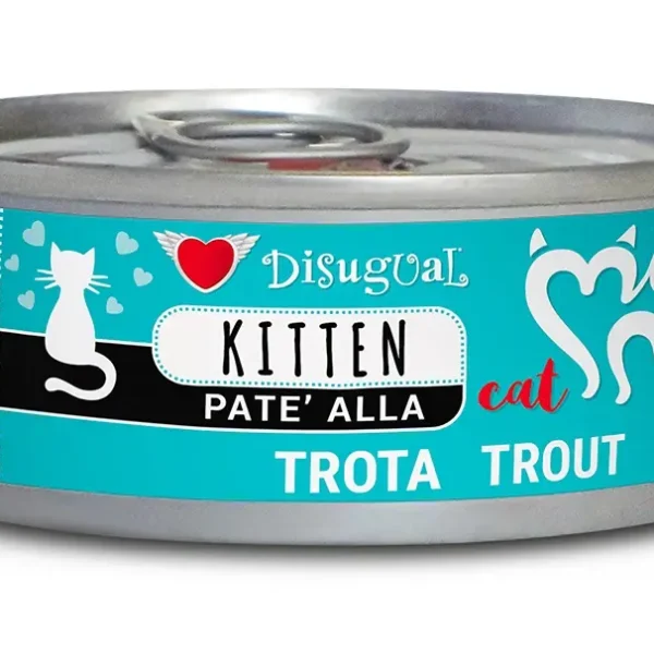 Disugual mini-me kitten trucha 12x85gr - comida húmeda saludable para gatos