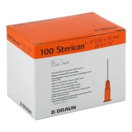 Aguja 19G x 2 pulgadas (1,1 x 50 mm), cono marfil, caja de 100 unidades